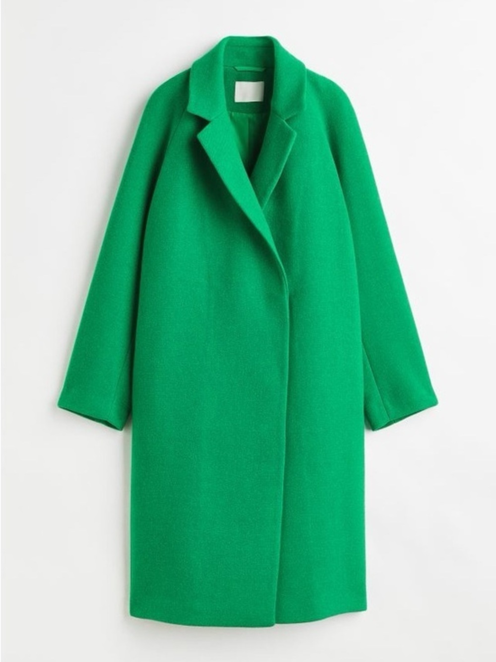 Green Single-Button Long Coat